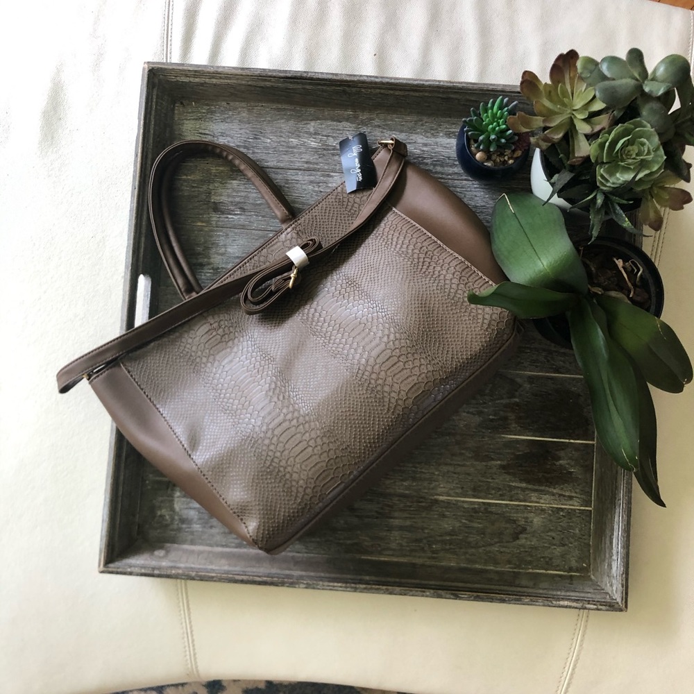 New with tags! Snakeskin print tote bag